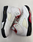 AIR JORDAN 5 FIRE RED SILVER TONGUE - SIZE 10 (WORN)
