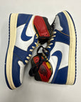 AIR JORDAN 1 HIGH UNION STORM BLUE - SIZE 8.5 (WORN)