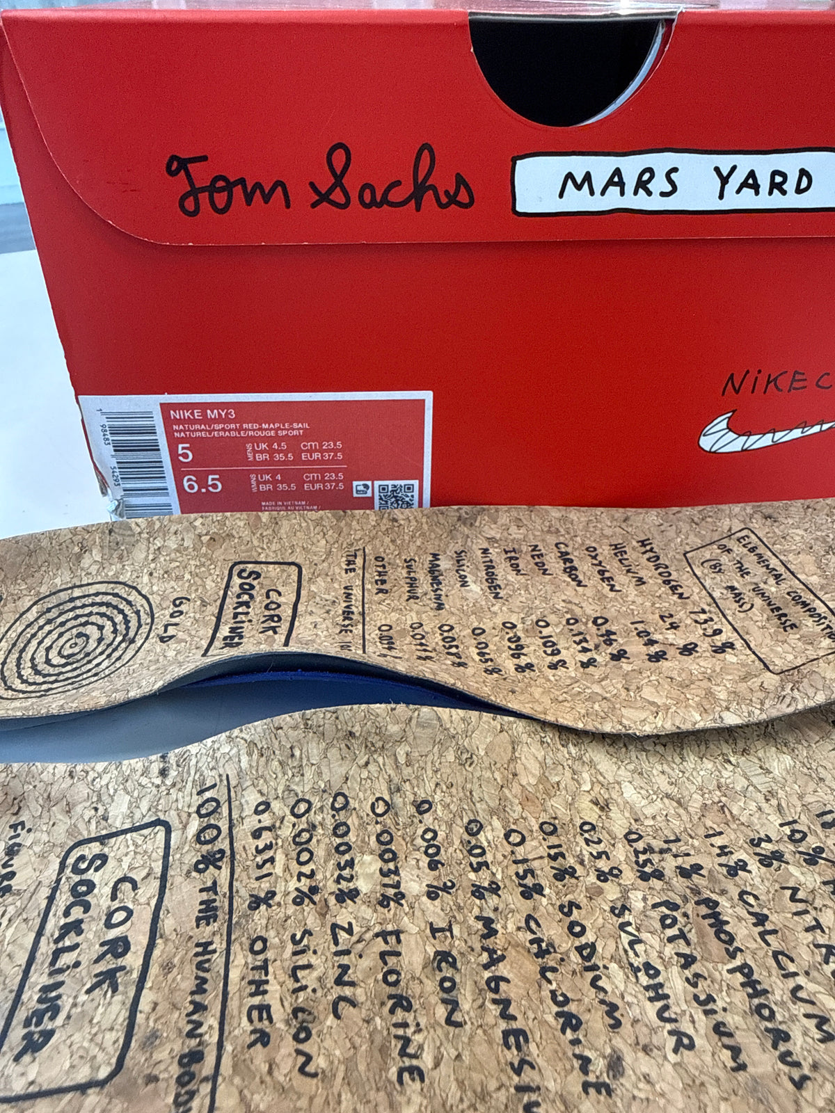 NIKE MY3 TOM SACHS SPACE CAMP - SIZE 5 (WORN) - SUPER CLEAN