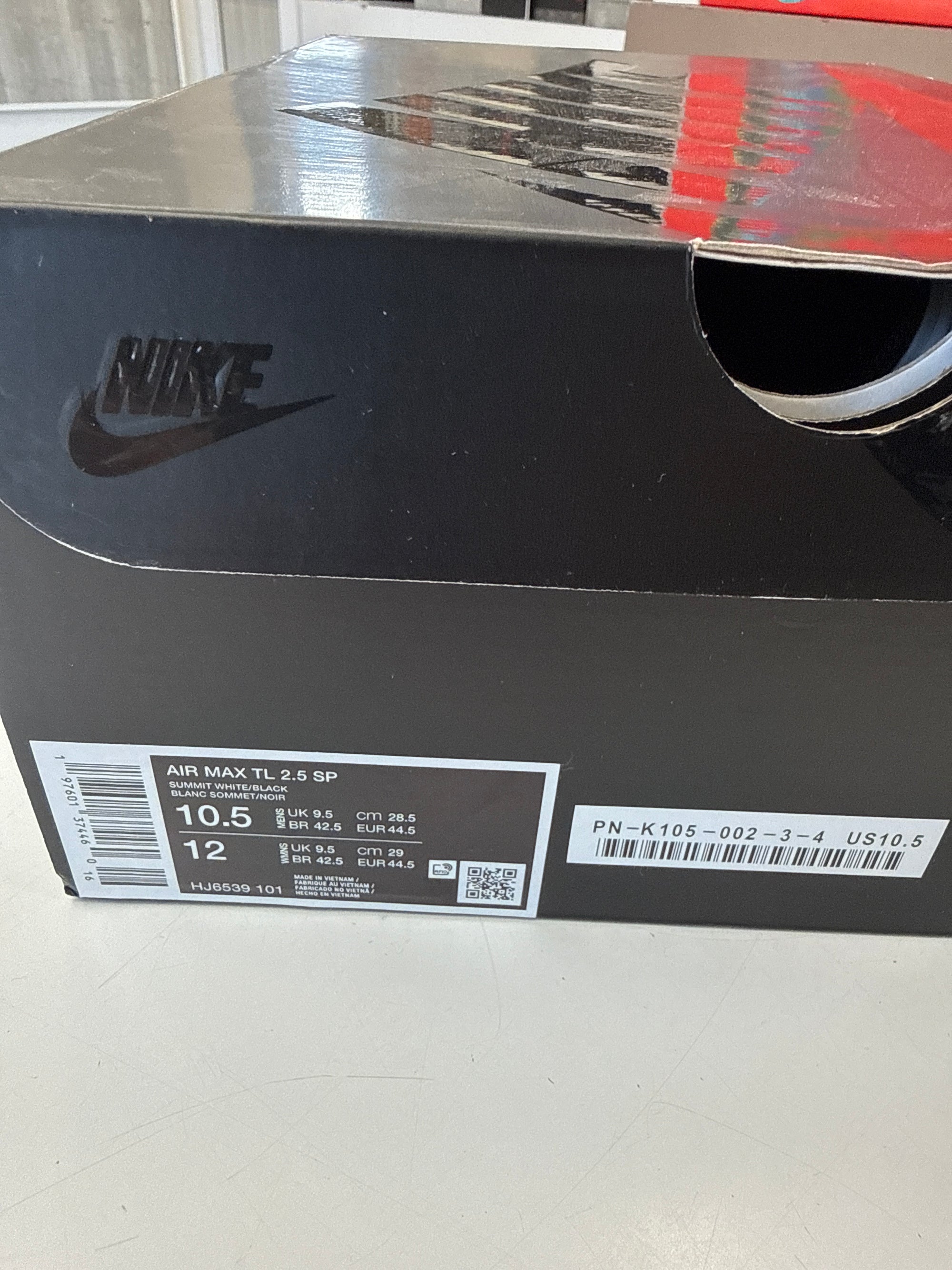 AIR MAX TL 2.5 COMME DES GARCONS HOMME PLUS BLACK WHITE - SIZE 10.5 (WORN)