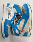 OFF WHITE AIR JORDAN 1 HIGH UNIVERSITY BLUE - SIZE 14 (WORN)