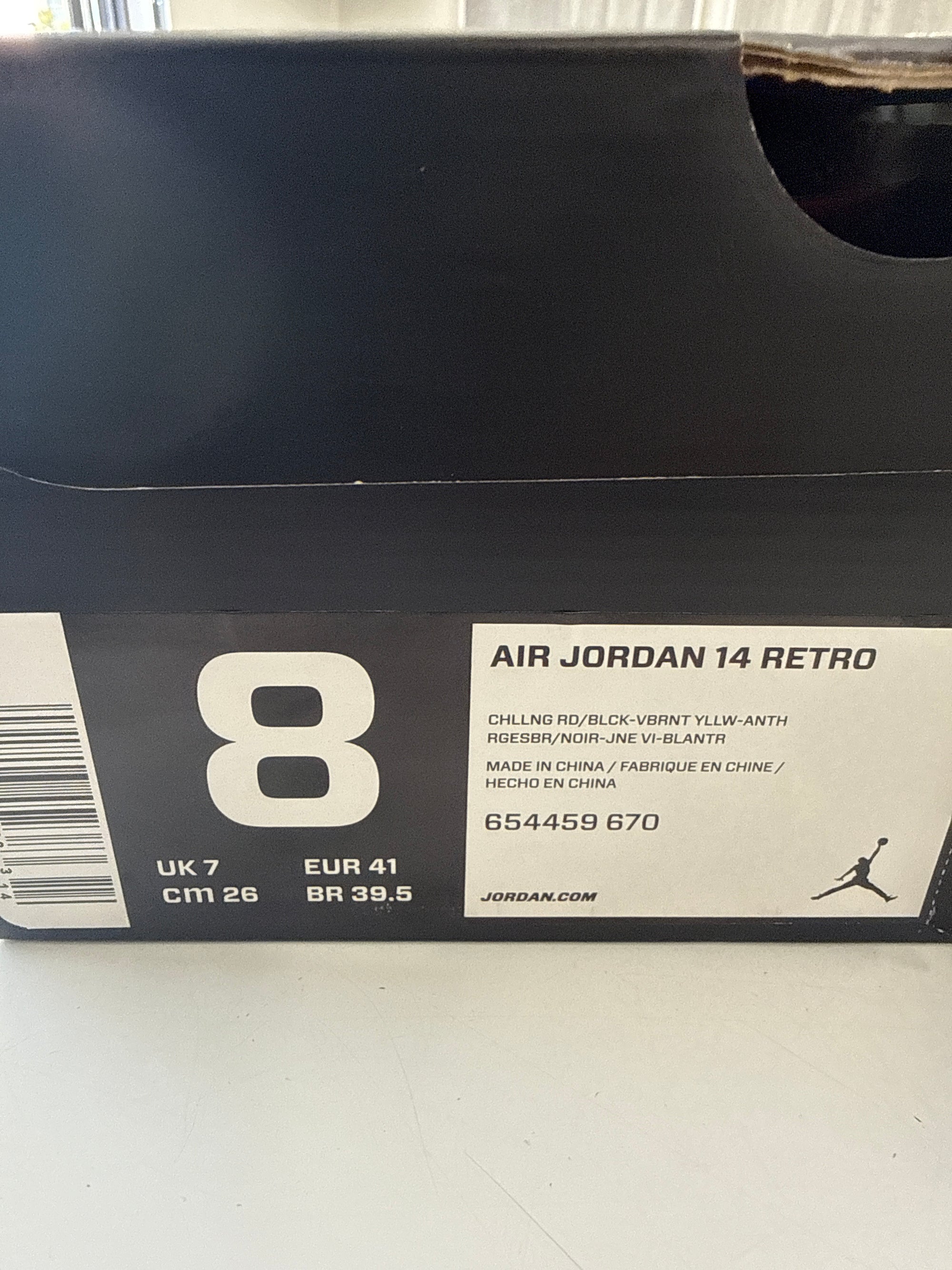 AIR JORDAN 14 FERRARI 2014 - SIZE 8 (WORN)
