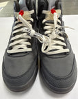 OFF WHITE AIR JORDAN 5 MUSLIN - SIZE 10 (WORN) - SUPER CLEAN - CLEAR NETTING