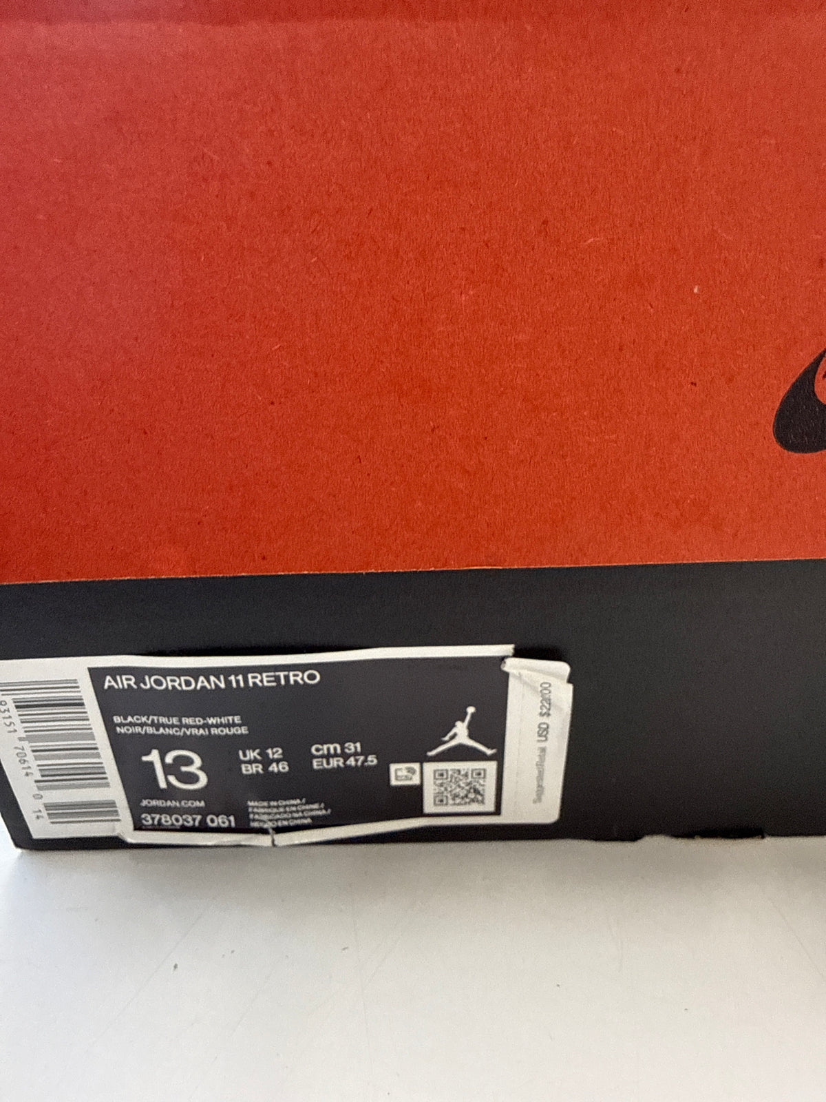 AIR JORDAN 11 BRED 2019 - SIZE 13 (WORN)