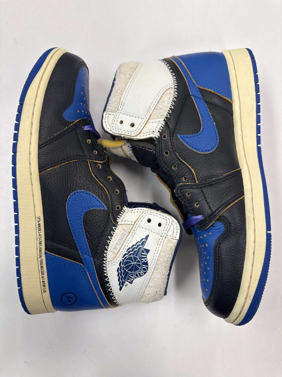 AIR JORDAN 1 HIGH FRAGMENT X UNION LA SPORT ROYAL - SIZE 8 (WORN)