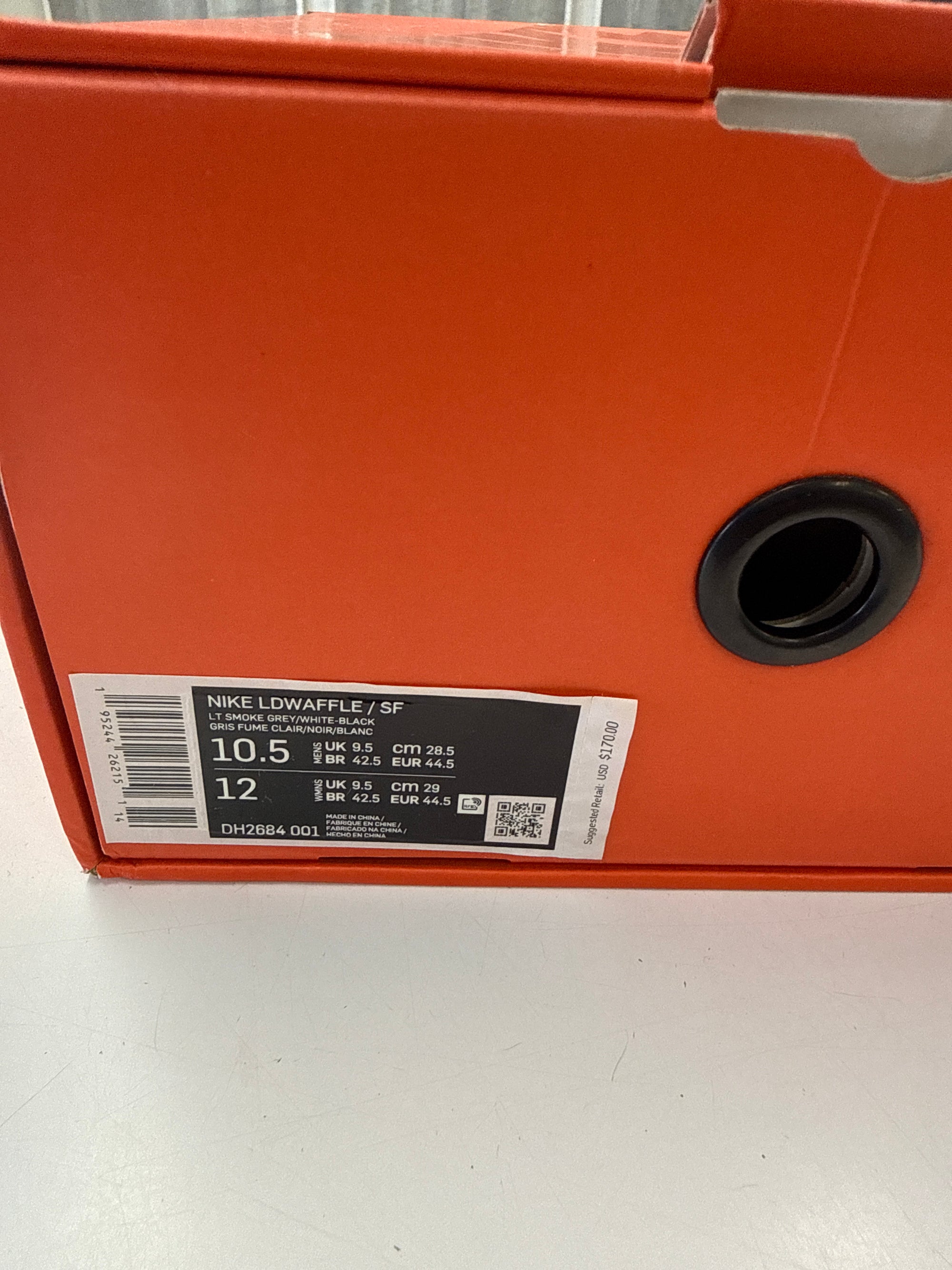 LDWAFFLE SACAI FRAGMENT SMOKE GREY - SIZE 10.5 (WORN) - SUPER CLEAN