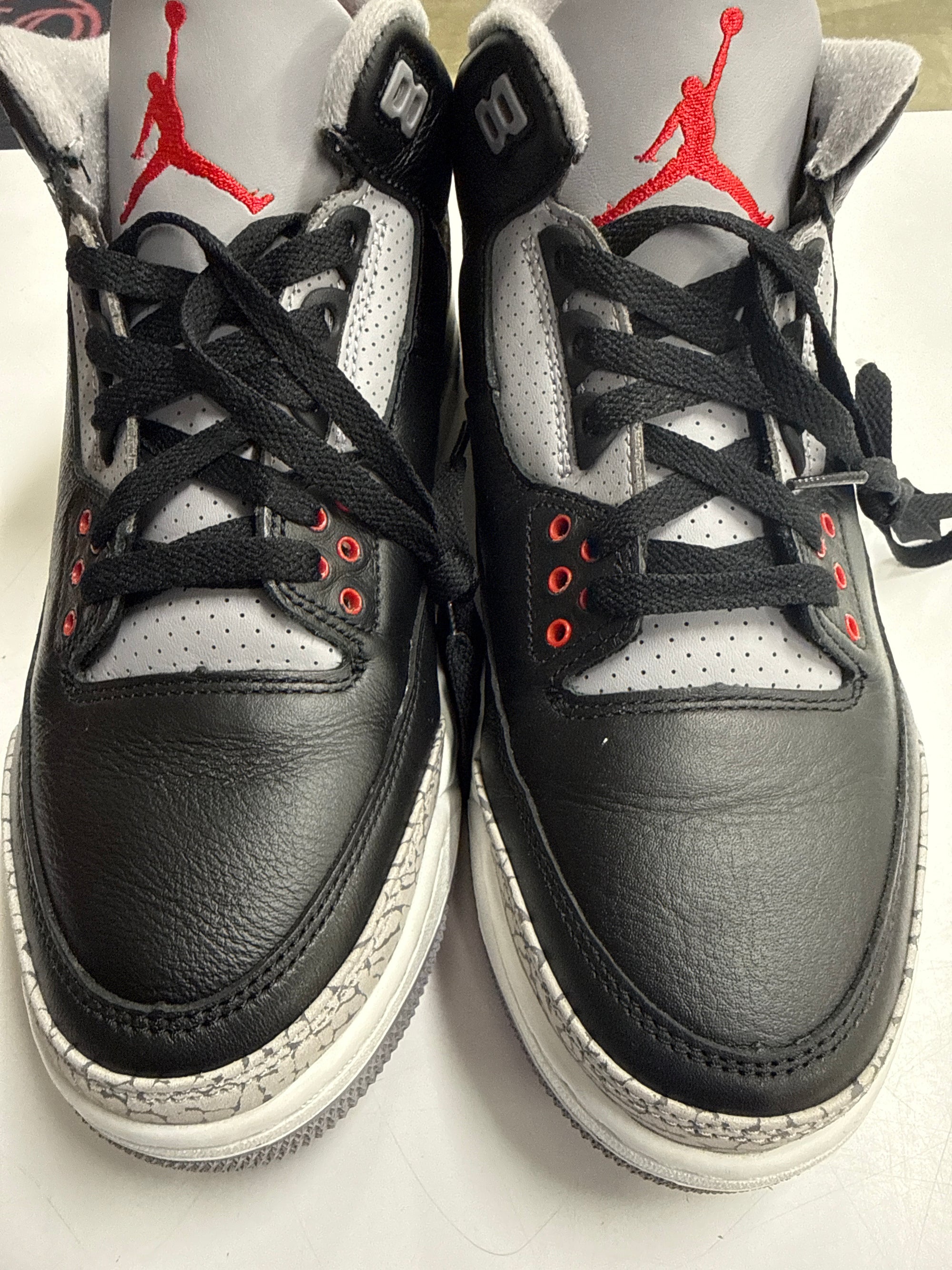 AIR JORDAN 3 BLACK CEMENT 2024 - SIZE 10 (WORN)