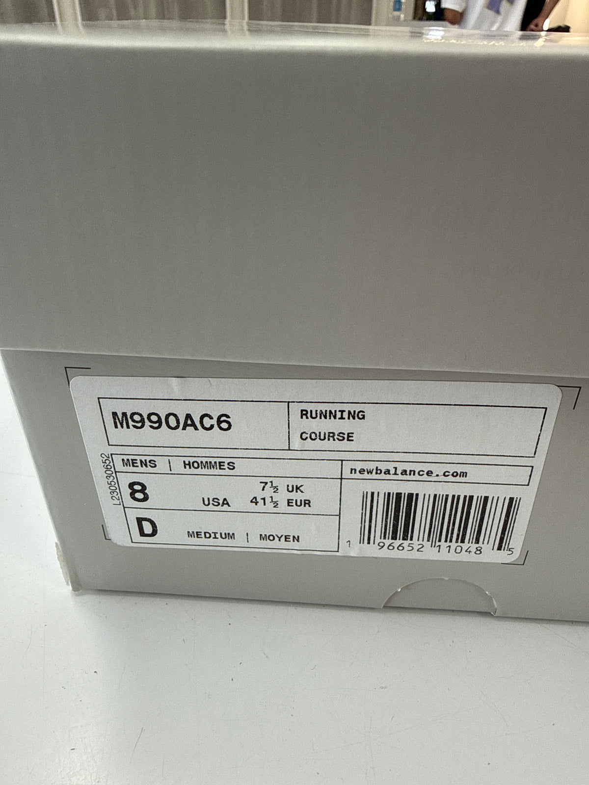 NEW BALANCE 990V6 ACTION BRONSON LAPIS LAZULI - SIZE 8 (WORN)