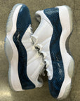 AIR JORDAN 11 LOW NAVY SNAKESKIN - SIZE 11.5 (WORN)