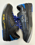 OFF WHITE AIR JORDAN 2 LOW BLACK BLUE - SIZE 9 (WORN)