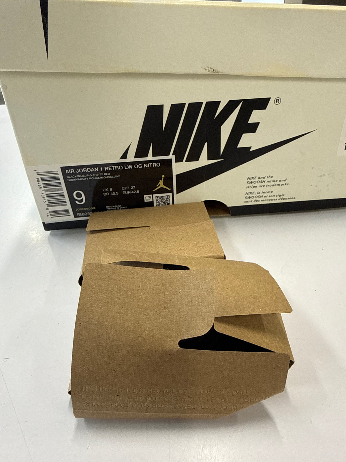 AIR JORDAN 1 LOW OG NIGEL SYLVESTER BETTER WITH TIME - SIZE 9 (WORN)