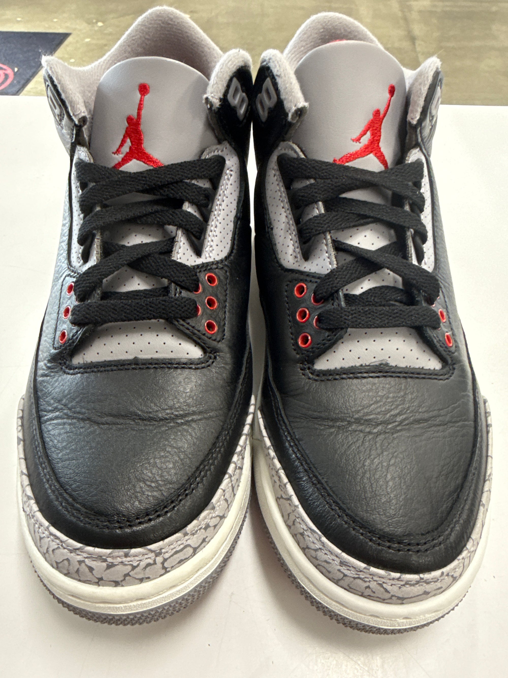 AIR JORDAN 3 OG BLACK CEMENT 2024- SIZE 8 (WORN)