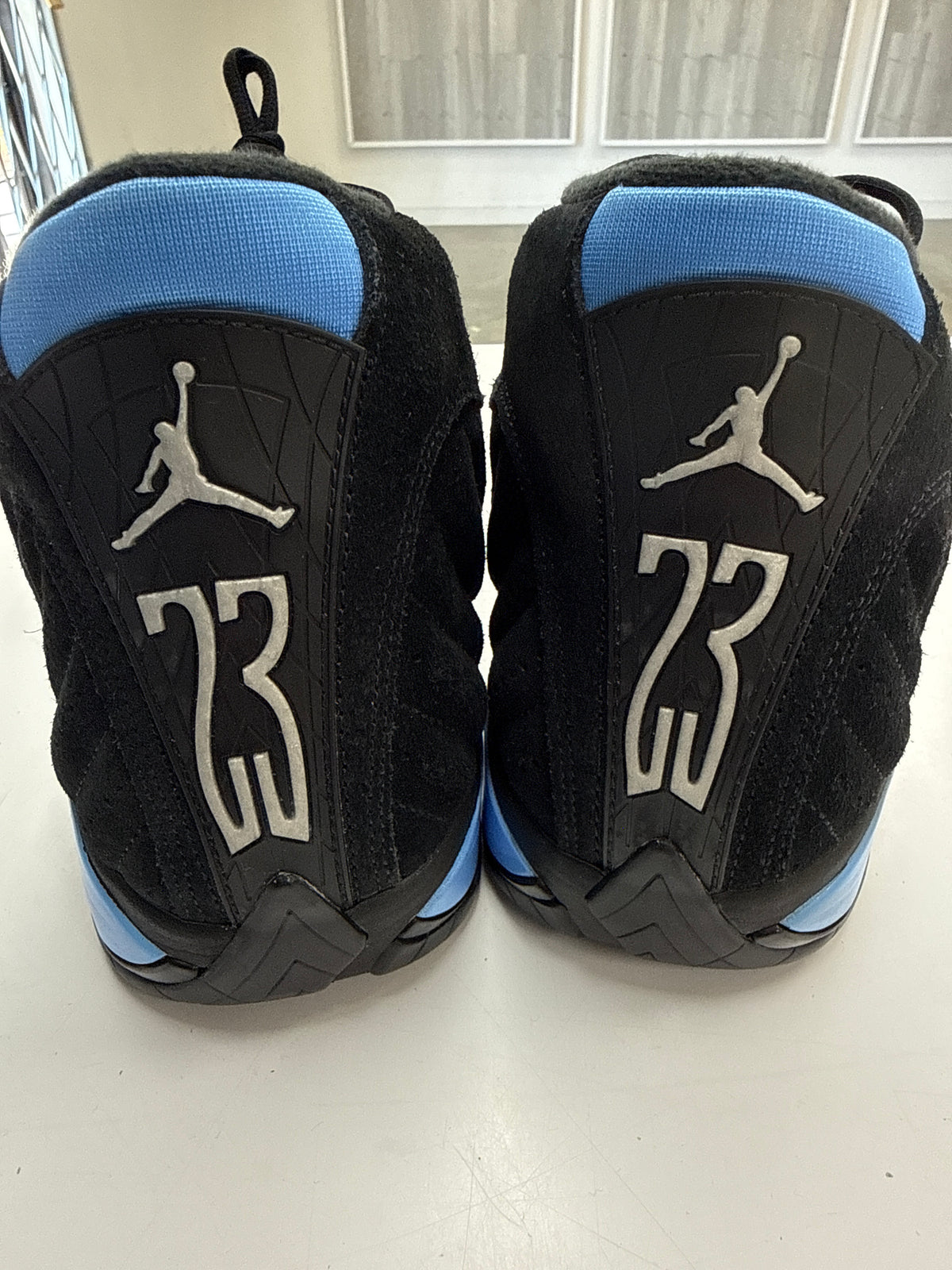 AIR JORDAN 14 BLACK UNIVERSITY BLUE 2026 - SIZE 12 (WORN) - SUPER CLEAN