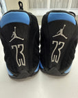 AIR JORDAN 14 BLACK UNIVERSITY BLUE 2026 - SIZE 12 (WORN) - SUPER CLEAN