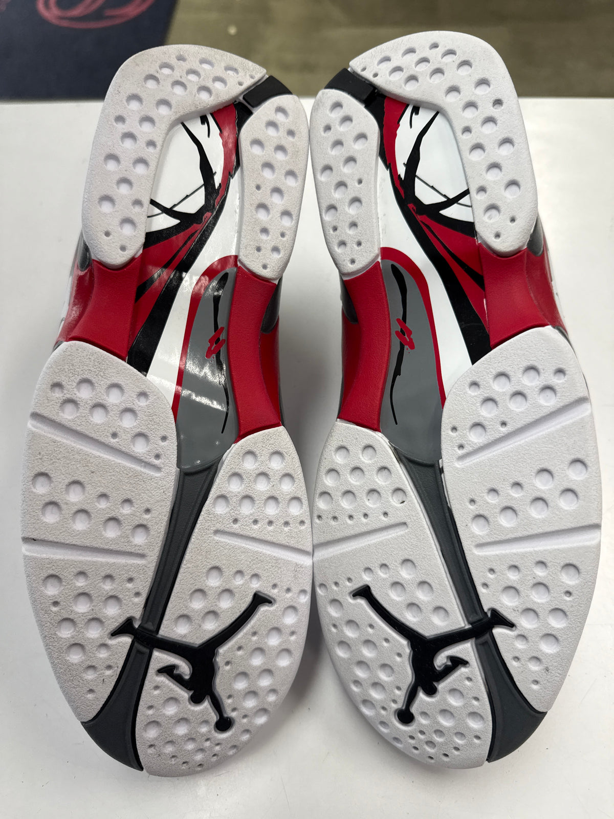 AIR JORDAN 8 WHITE TRUE RED 2025 - SIZE 11 (WORN)