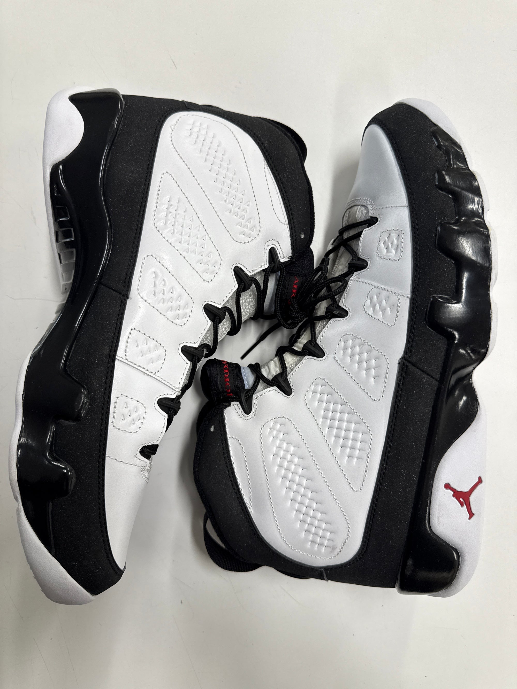 AIR JORDAN 9 WHITE RED BLACK 2010 - SIZE 11.5 (WORN) - SUPER CLEAN