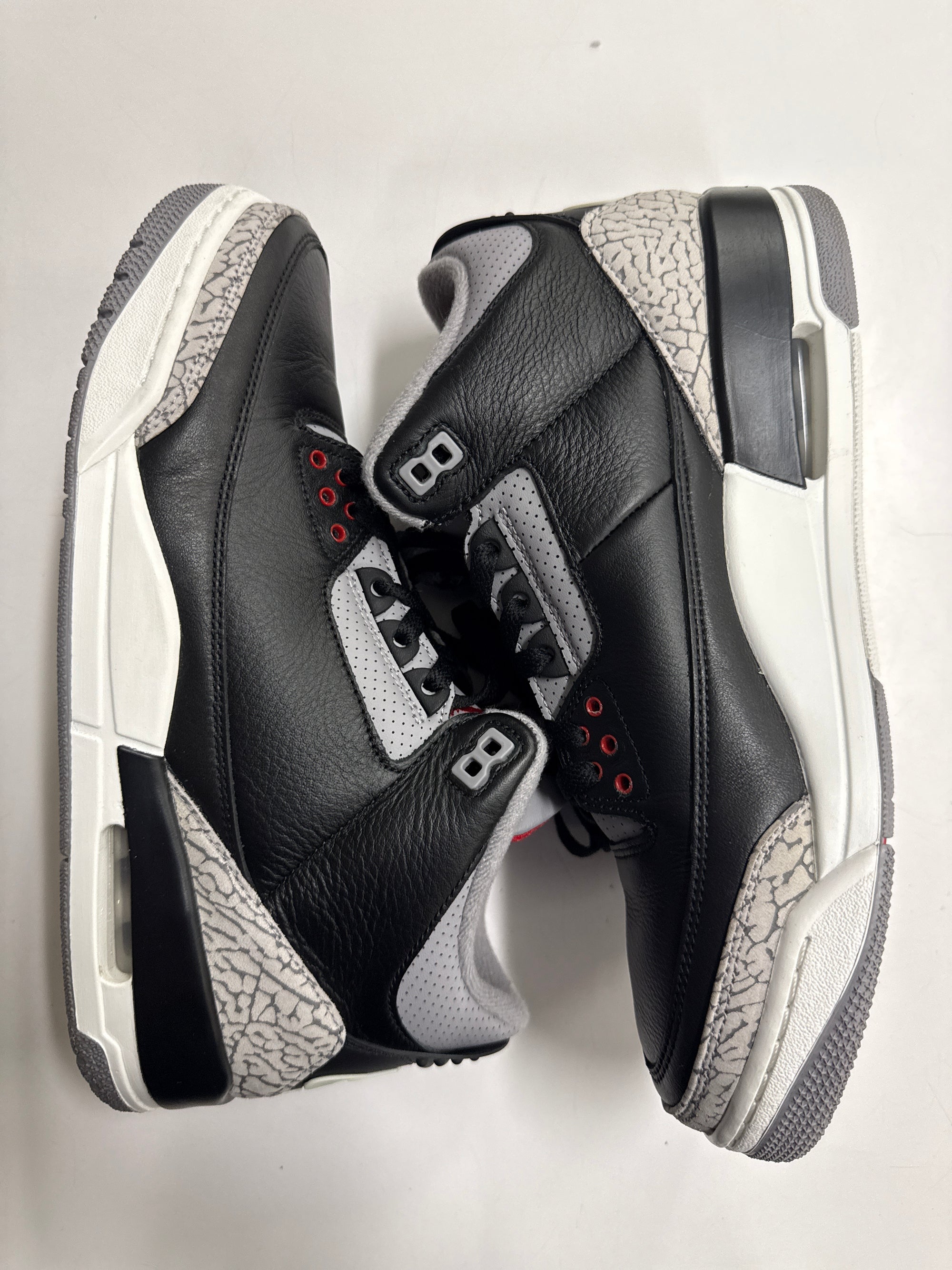 AIR JORDAN 3 BLACK CEMENT 2024 - SIZE 10 (WORN)