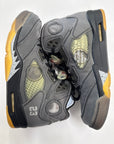 OFF WHITE AIR JORDAN 5 MUSLIN - SIZE 10 (WORN) - SUPER CLEAN - YELLOW NETTING