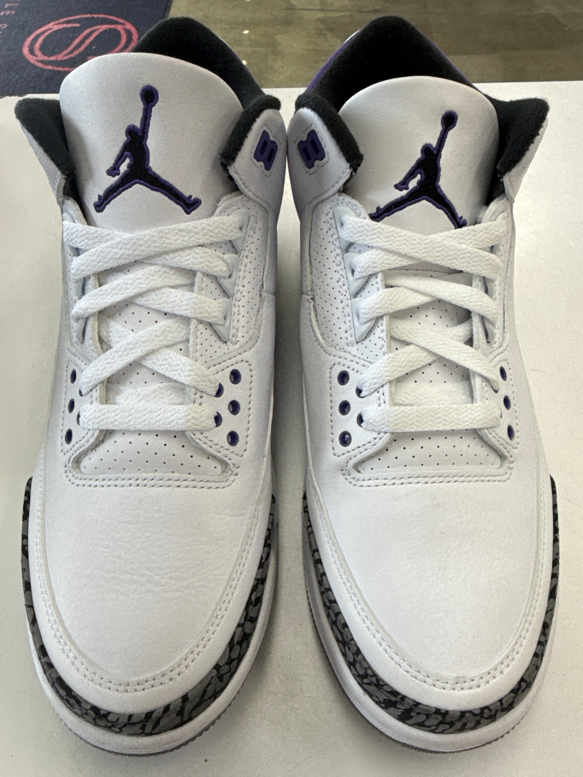 AIR JORDAN 3 DARK IRIS - SIZE 10 (WORN) - SUPER CLEAN