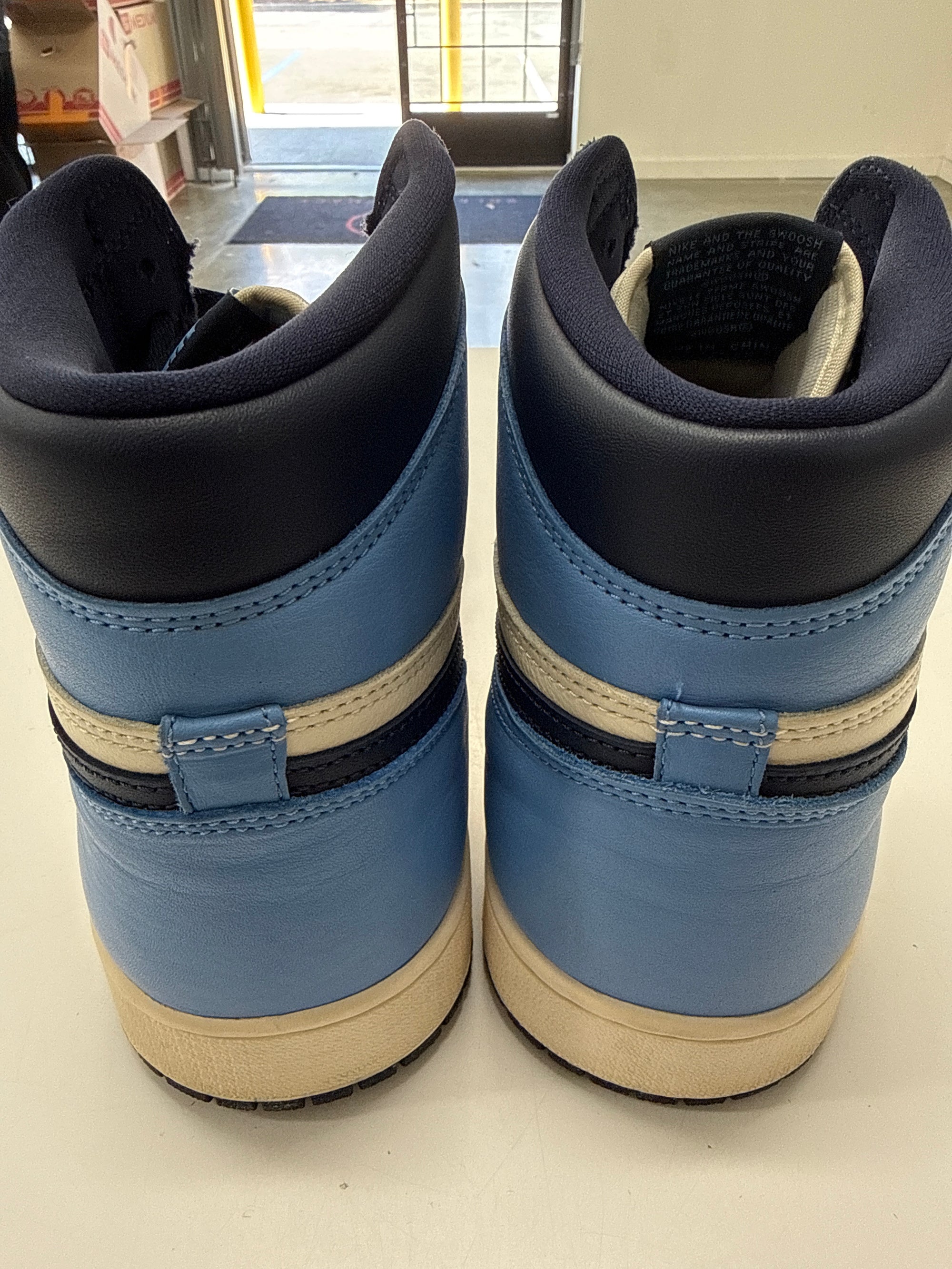 AIR JORDAN 1 HIGH OBSIDIAN - SIZE 12 (WORN)