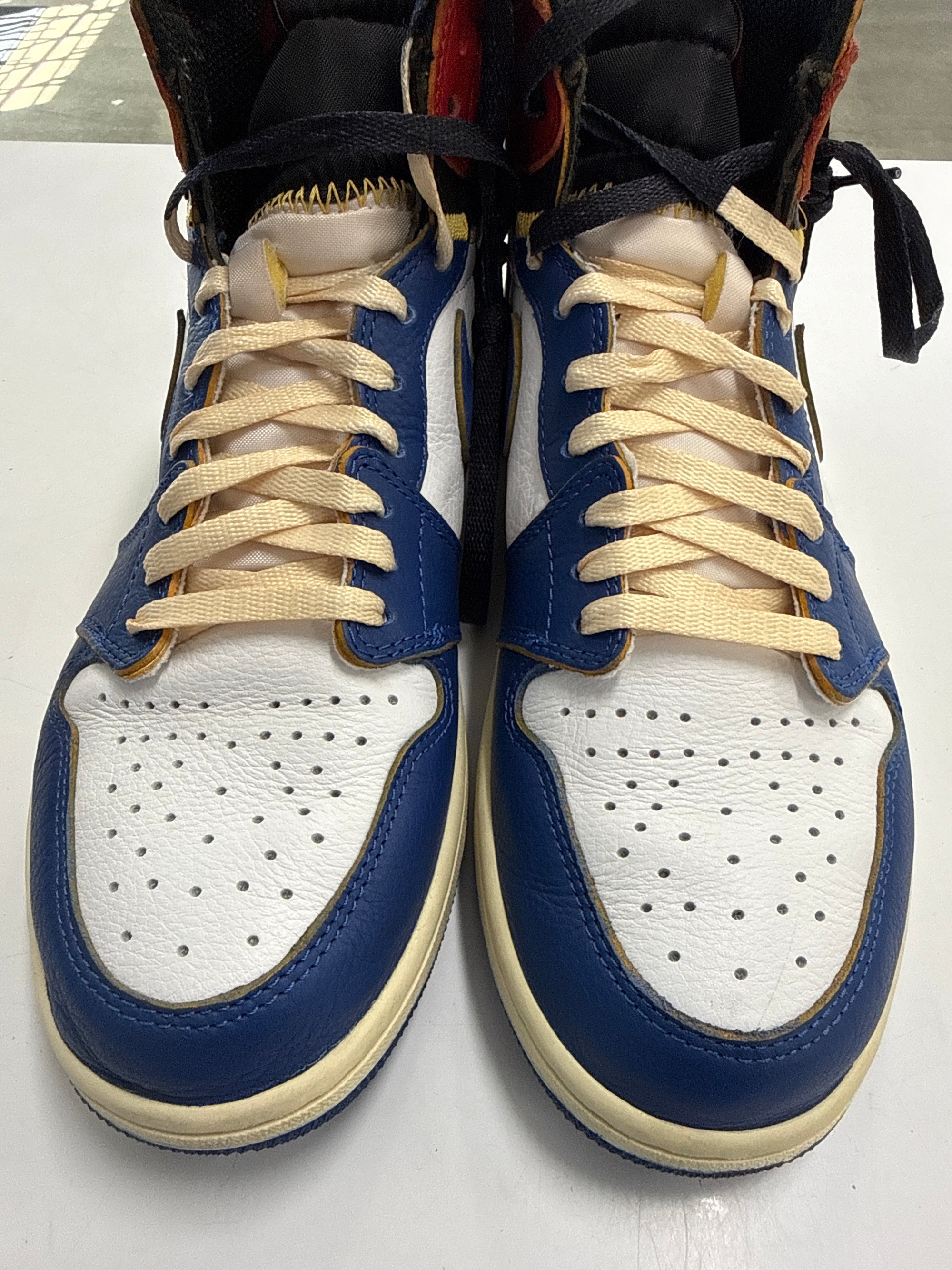 AIR JORDAN 1 HIGH UNION STORM BLUE - SIZE 10 (WORN)