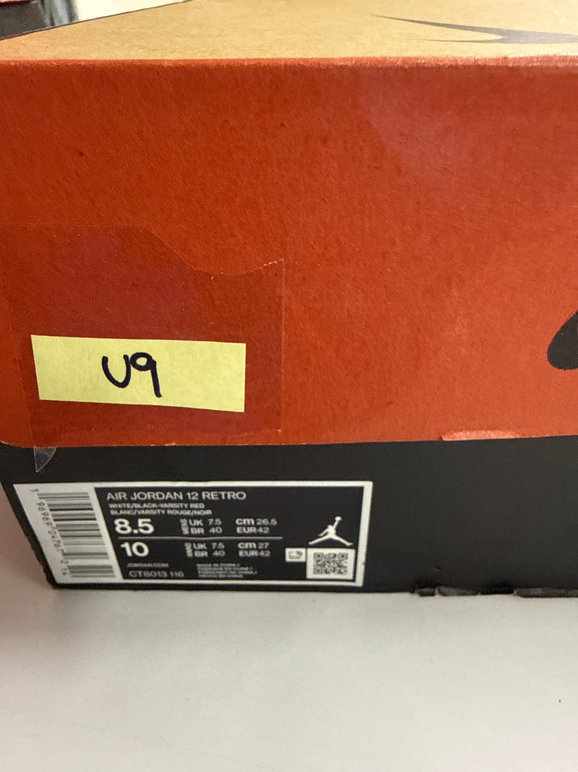 AIR JORDAN 12 CHERRY 2023 - SIZE 8.5 (WORN)