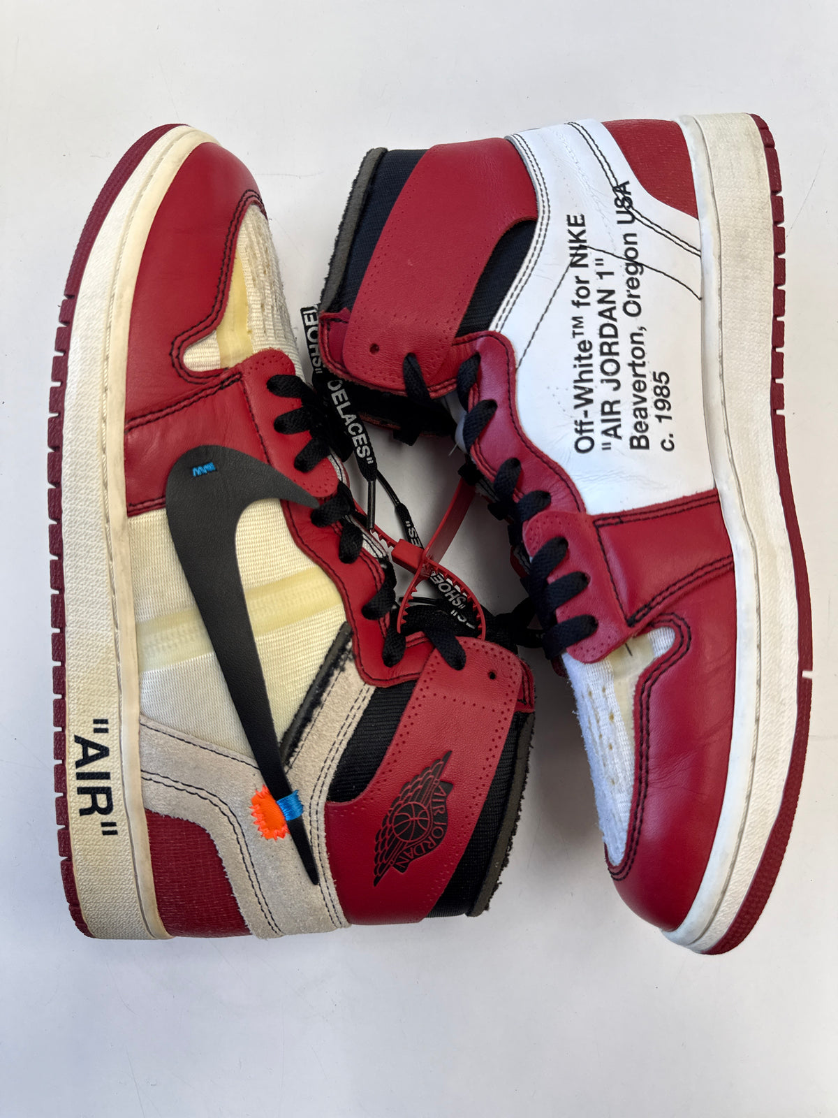 OFF WHITE AIR JORDAN 1 HIGH CHICAGO - SIZE 12 (WORN)