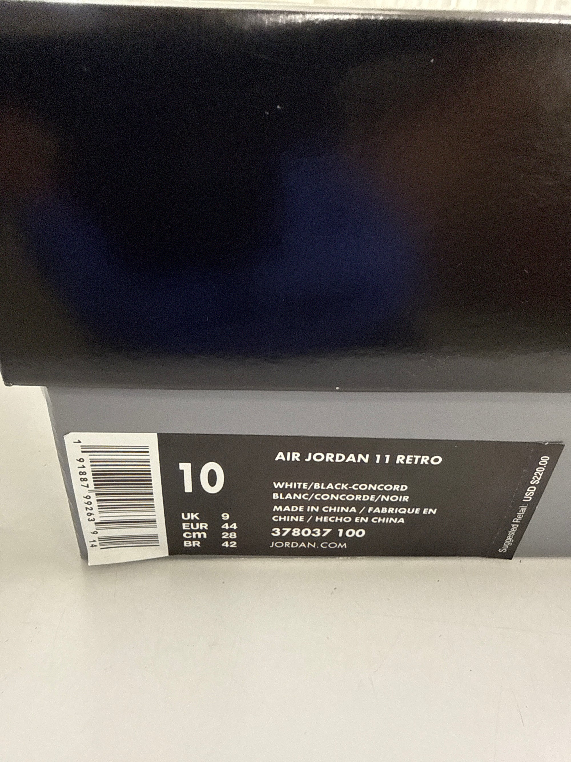 AIR JORDAN 11 CONCORD - SIZE 10 (WORN) - SUPER CLEAN