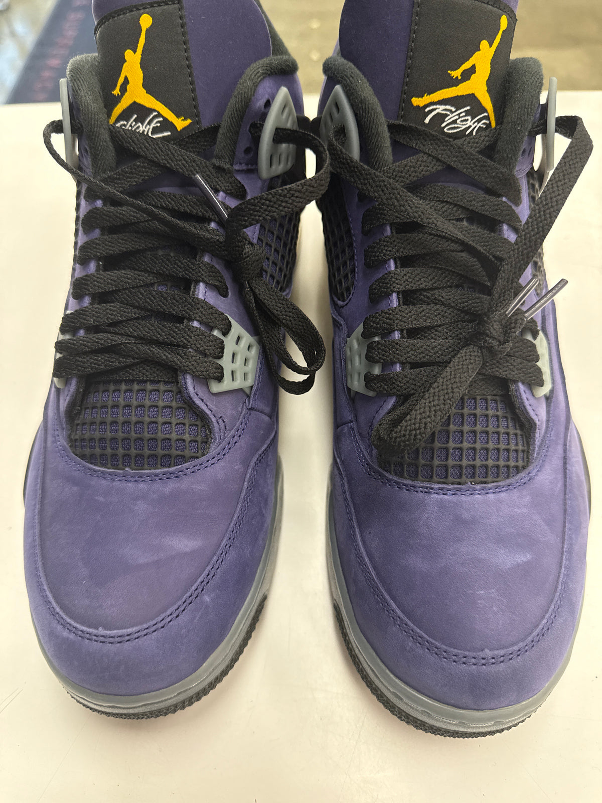AIR JORDAN 4 LAKERS - SIZE 12 (WORN) - SUPER CLEAN