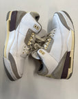 WMNS AIR JORDAN 3 A MA MANIERE WHITE - SIZE W9.5 M8 (WORN)