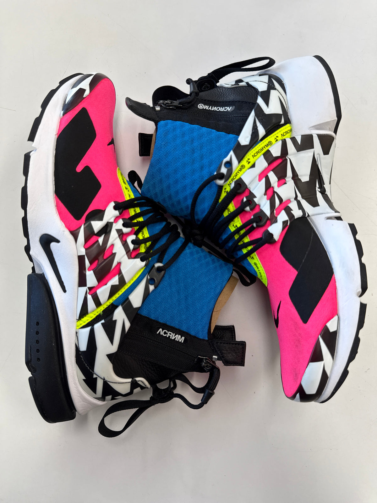 AIR PRESTO MID ACRONYM RACER PINK - SIZE 9 (WORN) - SUPER CLEAN