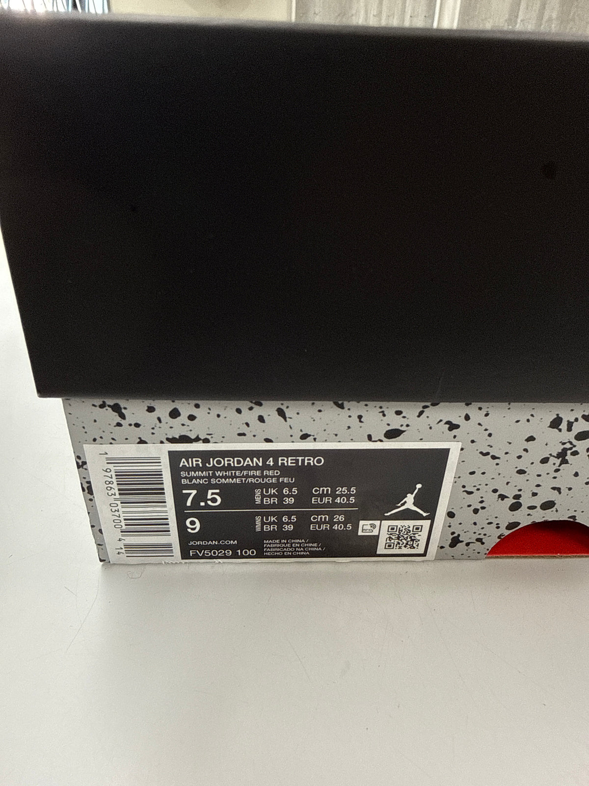 AIR JORDAN 4 WHITE CEMENT 2025 - SIZE 7.5 (WORN) - SUPER CLEAN