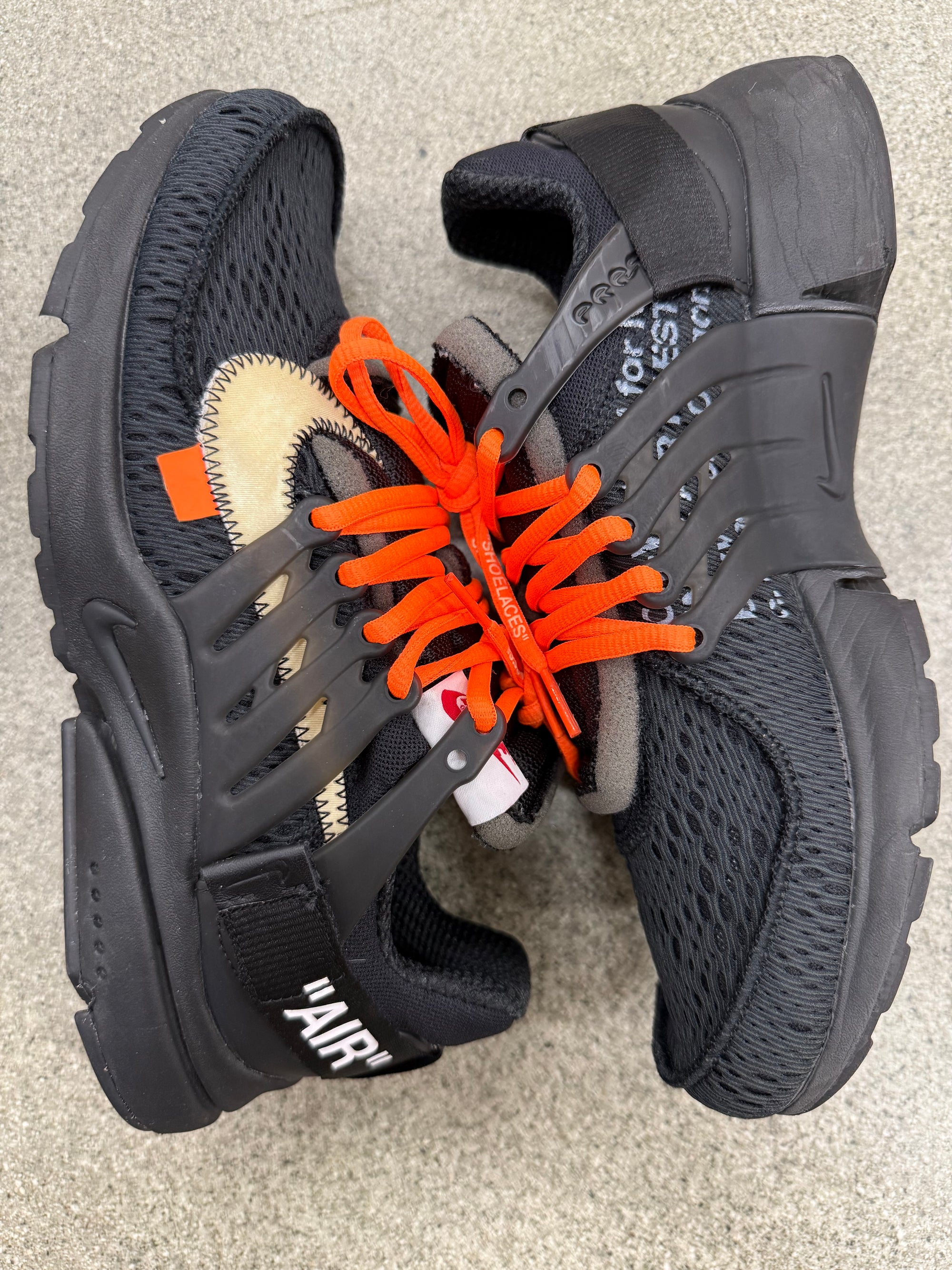 OFF WHITE AIR PRESTO BLACK - SIZE 9 (WORN)