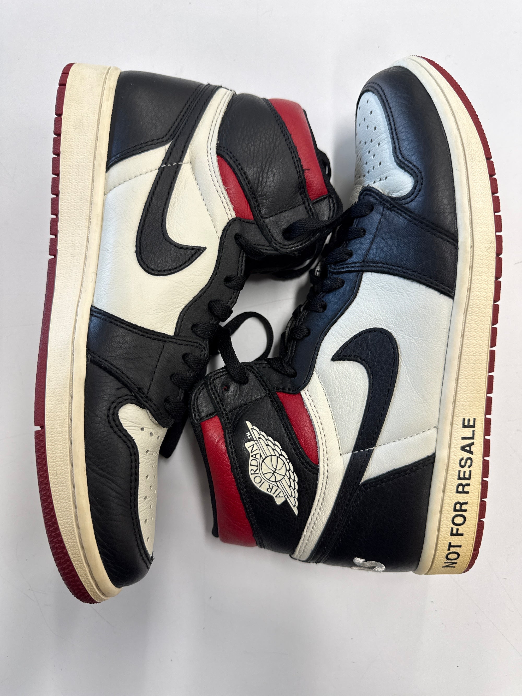 AIR JORDAN 1 HIGH NOT FOR RESALE - SIZE 10 (WORN) - MIDSOLE YELLOWING