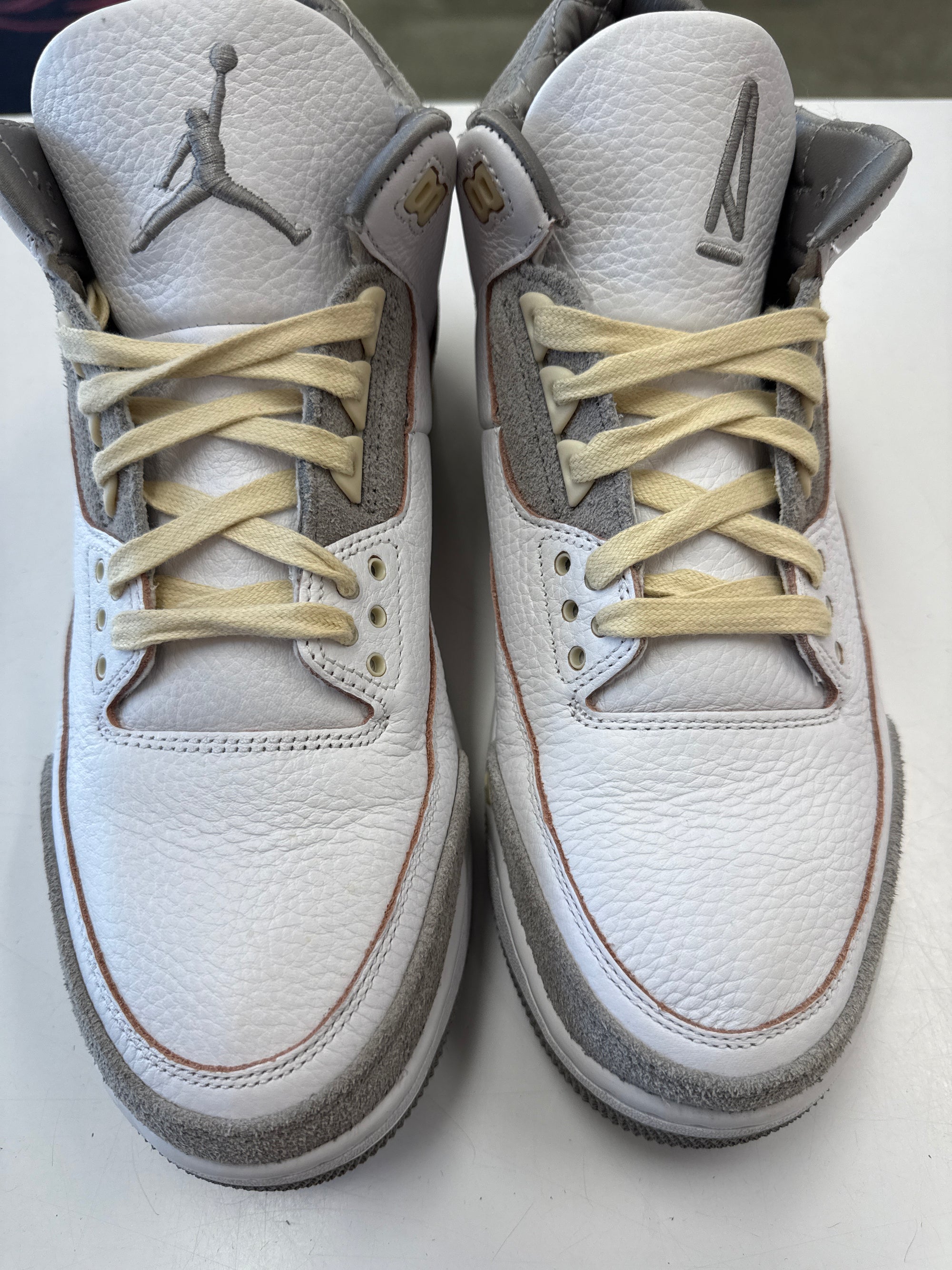 WMNS AIR JORDAN 3 A MA 3 WHITE - SIZE W12.5 M11 (WORN)