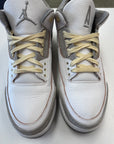 WMNS AIR JORDAN 3 A MA 3 WHITE - SIZE W12.5 M11 (WORN)