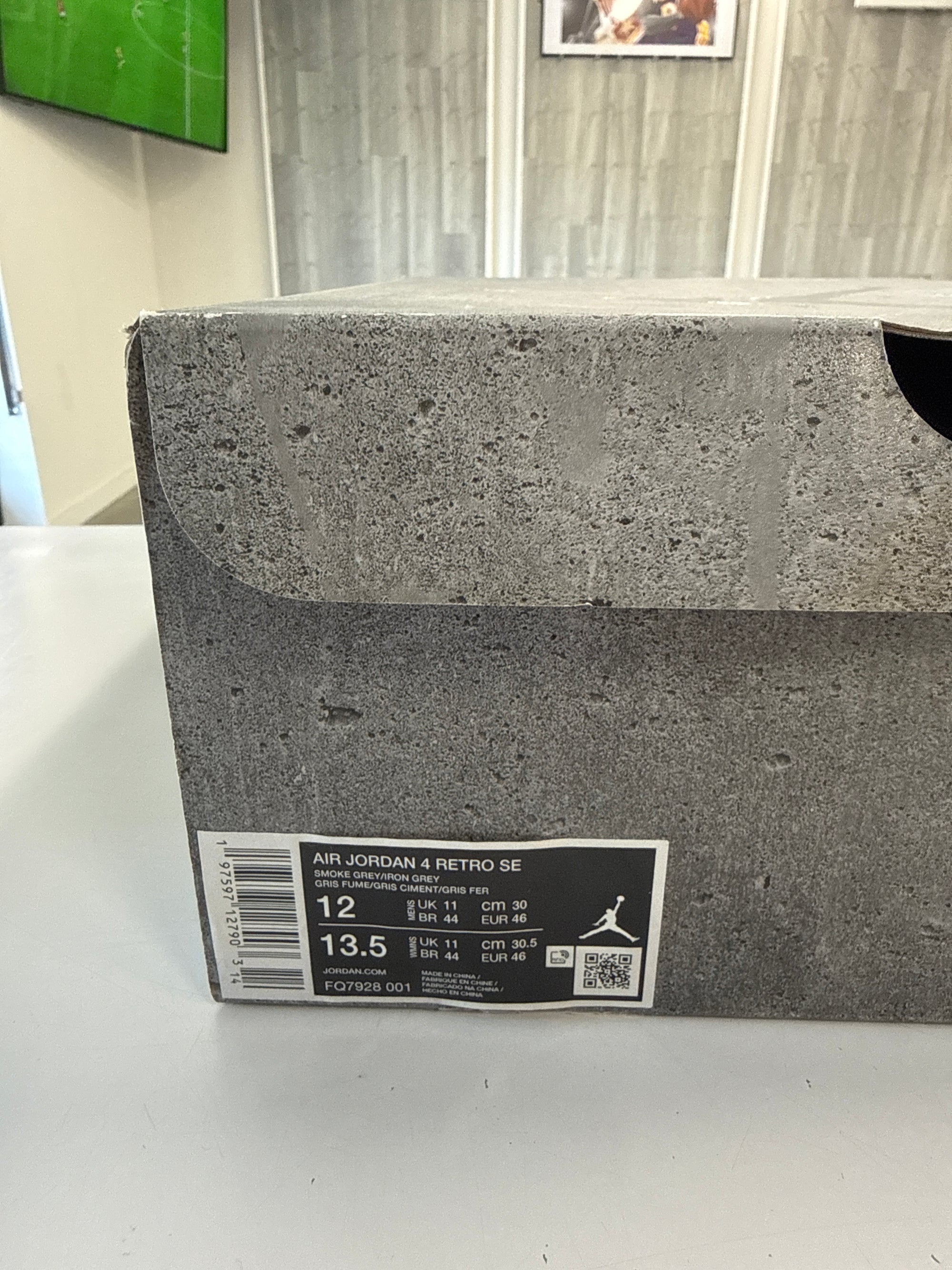 AIR JORDAN 4 WET CEMENT - SIZE 12 (WORN)