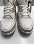 WMNS AIR JORDAN 3 A MA MANIERE WHITE - SIZE W12.5 M11 (WORN)