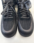 OFF WHITE AIR FORCE 1 LOW BLACK WHITE - SIZE 11.5 (WORN)