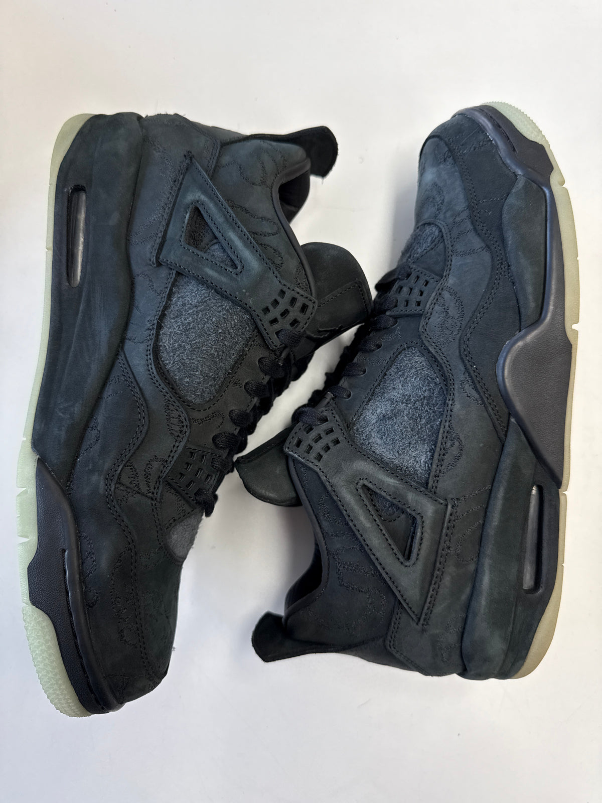 AIR JORDAN 4 KAWS BLACK - SIZE 12 (WORN)