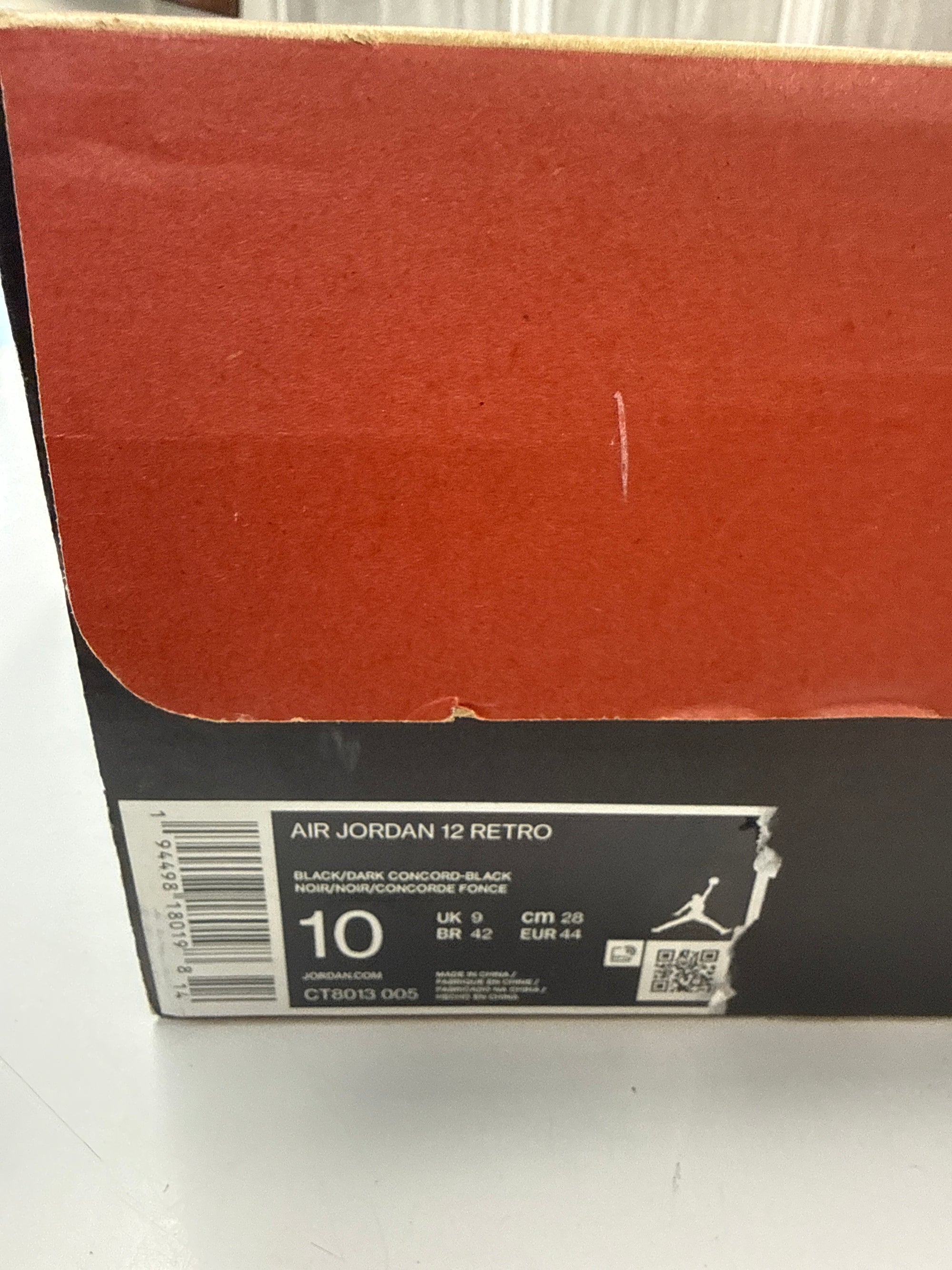 AIR JORDAN 12 DARK CONCORD - SIZE 10 (WORN)
