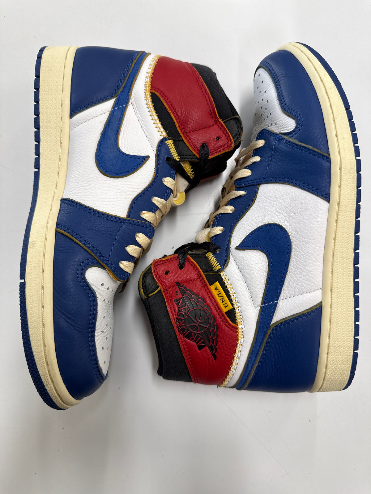 AIR JORDAN 1 HIGH UNION STORMBLUE - SIZE 10 (WORN )