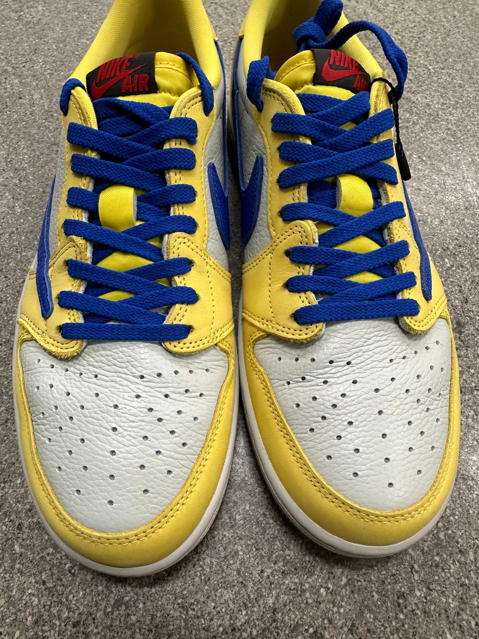 WMNS AIR JORDAN 1 LOW TRAVIS SCOTT CANARY - SIZE W11 M9.5 (WORN) (SUPER CLEAN)