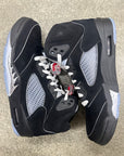 AIR JORDAN 5 REIMAGINED BLACK METALLIC - SIZE 9.5 (WORN) - SUPER CLEAN