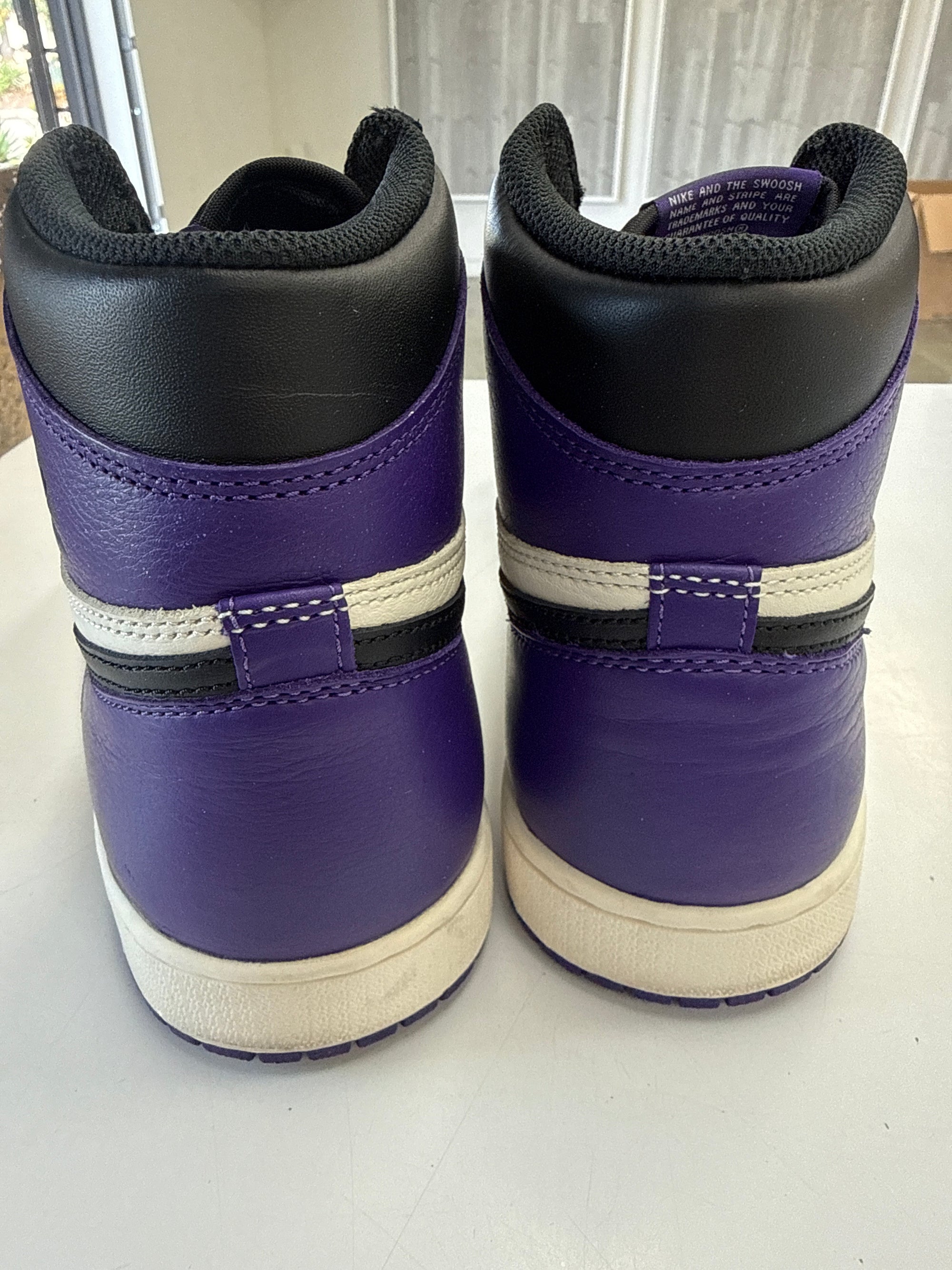 AIR JORDAN 1 HIGH COURT PURPLE - SIZE 10.5 (WORN) - SUPER CLEAN
