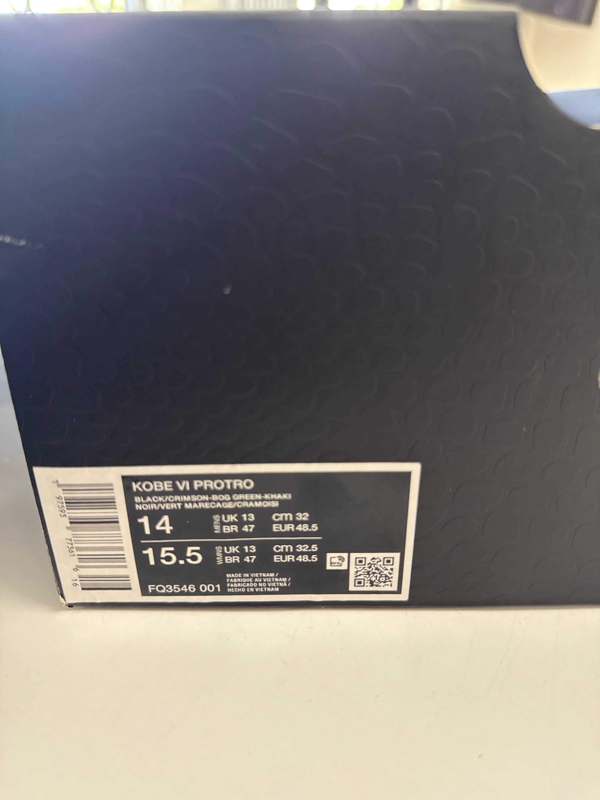 KOBE 6 PROTRO ITALIAN CAMO 2024 - SIZE 14 (WORN)