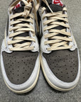AIR JORDAN 1 LOW TRAVIS SCOTT REVERSE MOCHA - SIZE 9 (WORN) - SUPER CLEAN