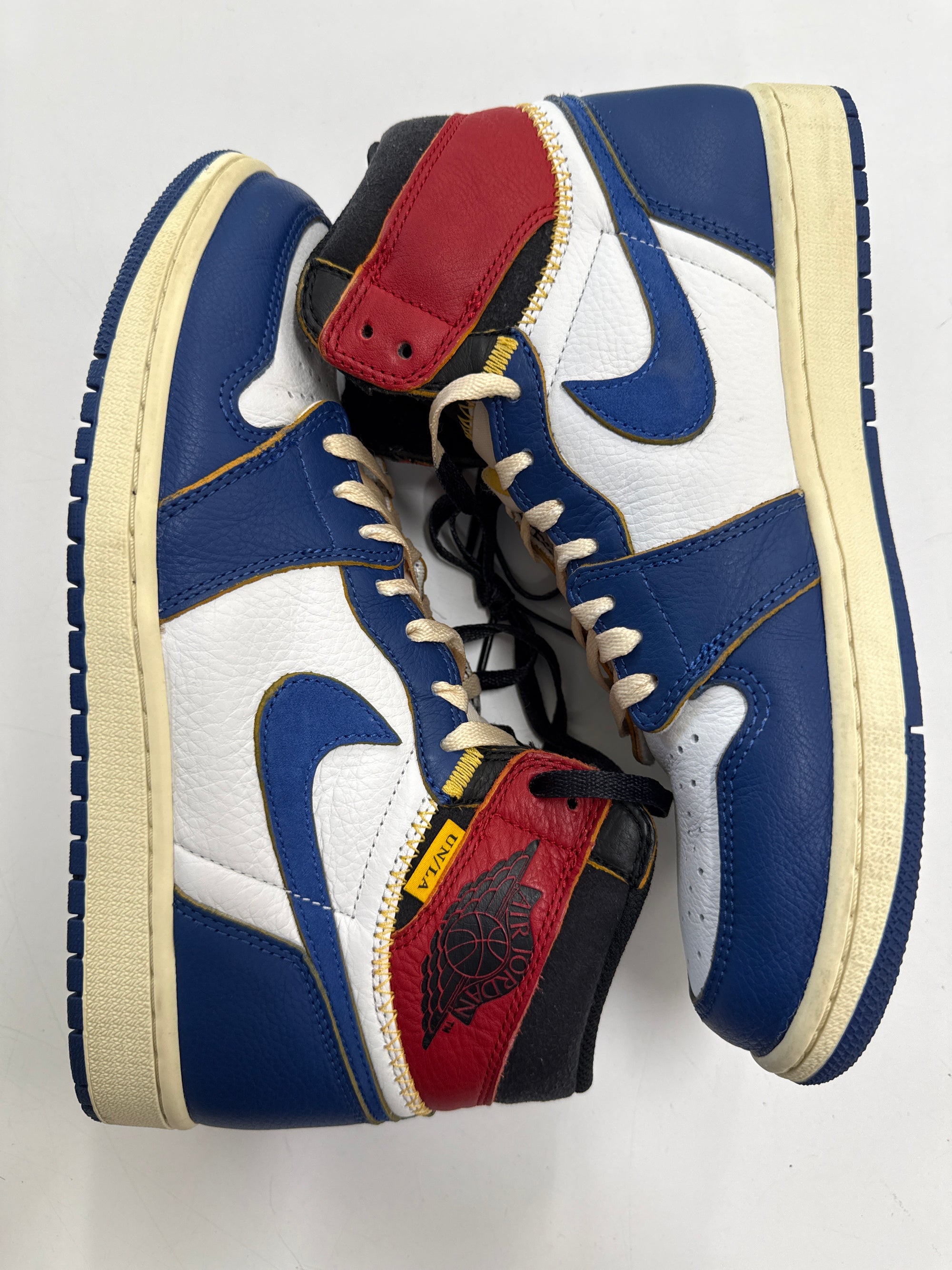 AIR JORDAN 1 HIGH UNION STORM BLUE - SIZE 10 (WORN)
