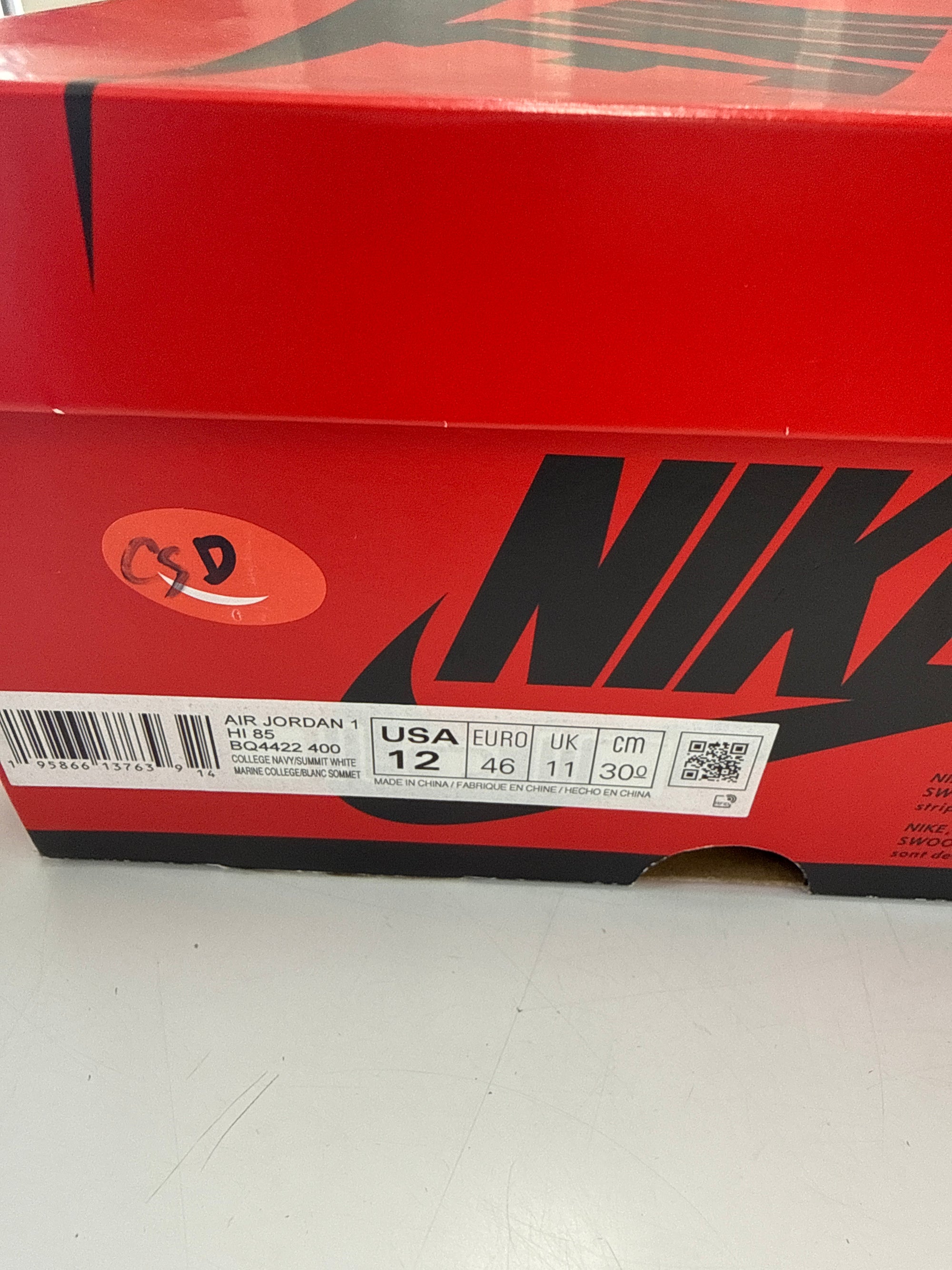 AIR JORDAN 1 HIGH '85 GEORGETOWN - SIZE 12 (WORN)