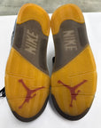 OFF WHITE AIR JORDAN 5 MUSLIN - SIZE 10 (WORN) - SUPER CLEAN - YELLOW NETTING
